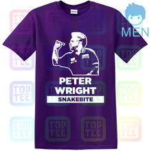 Load image into Gallery viewer, Snakebite Peter Wright Darts Blue T-Shirt S-XXL World Champs 2019 unofficial