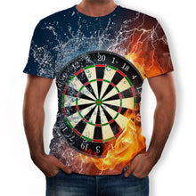 Load image into Gallery viewer, 2019 New Men's 3D Printed Round Neck tshirt funny Darts Board Throw print T-Shirt Casual Breathable T Shirts mens Short sleeve
