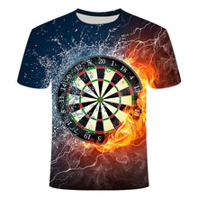 Load image into Gallery viewer, 2019 Summer Best 3D T Shirts Dart Board T-Shirt Darts Throw Game Graphic Tee T Shirts Short sleeve Designer Shirts Drop ship
