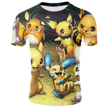 Load image into Gallery viewer, 2020 Fashion Sale 3D T Shirts funny Dart Board print T-Shirt Pokemon Tee Anime Cartoon Clothes Pikachu T Shirts men Short sleeve
