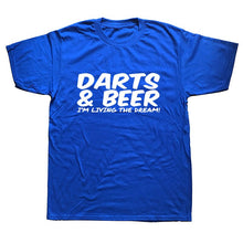 Load image into Gallery viewer, DARTS &amp; BEER Funny Tee Xmas Birthday Gift Mens New Top T SHIRT
