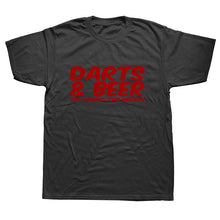 Load image into Gallery viewer, DARTS &amp; BEER Funny Tee Xmas Birthday Gift Mens New Top T SHIRT
