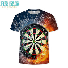 Load image into Gallery viewer, 2019 new t shirt men European and American darts target  t-shirt 3D Printed T-shirts Casual Shirt Fitness T Shirt maleTees Tops
