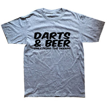 Load image into Gallery viewer, DARTS &amp; BEER Funny Tee Xmas Birthday Gift Mens New Top T SHIRT
