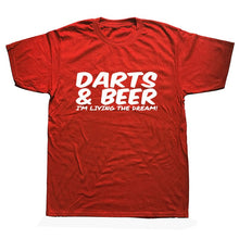 Load image into Gallery viewer, DARTS &amp; BEER Funny Tee Xmas Birthday Gift Mens New Top T SHIRT
